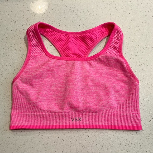 Victoria's Secret VSX | Reversible Racerback Seamless Sports Bra Hot Pink Small - Picture 4 of 5